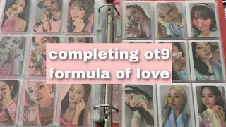 completing my twice ot9 formula of love photocard collection ☆