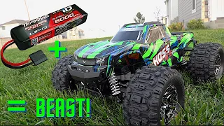 Traxxas Hoss Power Unleashed! - 2s vs. 3s Lipo comparison - I Race My Friends 3s Arrma Big Rock