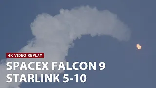 4K Launch Replay: SpaceX Falcon 9 Starlink 5-10 (Mar. 29, 2023)