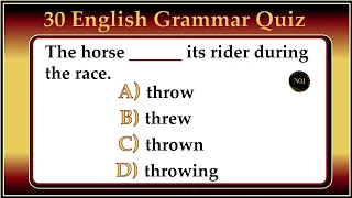 30 Grammar Mixed Quiz | Mixed Exercise | Test your English Grammar | No.1 Quality English