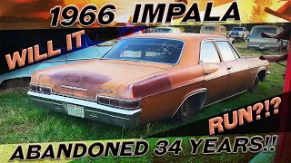 1966 Chevrolet Impala! Abandoned for 34 Years! Will it Run?!?