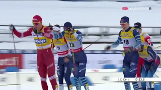 Хитрая тактика норвегии против большунова,15+15 скиатлон