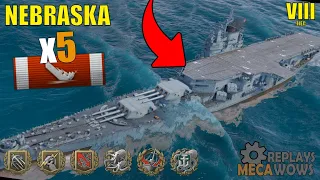 AIRCRAFT CARRIER?? Nebraska 5 Kills & 153k Damage | World of Warships Gameplay