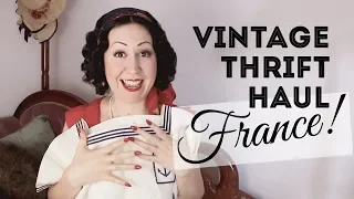 Vintage thrift haul from the French flea markets and fabric stores!