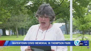 Watertown Covid-19 memorial in Thompson Park