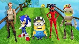 WHO IS THE BEST? Temple Run 2 VS Sonic Dash VS Minion Rush VS Miraculous Ladybug VS Subway Surfers