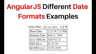 How To Date Format In AngularJS Example 1.5.11