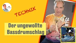 Bassdrum - der ungewollte Prallschlag - was tun dagegen? Schlagzeug lernen mit Lehrer Rudi Hein