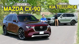 BATTLE OF THE 7-SEATERS! - 2024 Mazda CX-90 Signature VS Kia Telluride X-Pro - Review