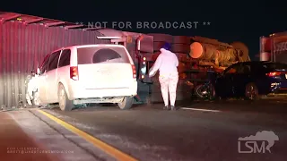 12-02-2022 Colorado Springs, CO  - High Winds Topple Semi Cars Crash into it-Semis Struggle Driving