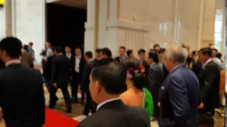 Malaysia's PM Najib Razak arrives for the Asean-US Summit in Vientiane