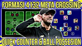 4 FORMASI DEFAULT TERBAIK 4132 COCOK SERANGAN BALIK CEPAT & BALL POSSESION EFOOTBALL 2023 MOBILE