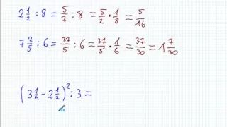 Dzielenie ułamków zwykłych przez liczby naturalne - Matematyka Szkoła Podstawowa i Gimnazjum