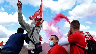 Lille OSC Fans Celebrate The Championship! | Dogues Virage Est | France