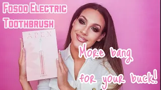 FOSOO Pink electric toothbrush in video! Affordable Electric toothbrush!
