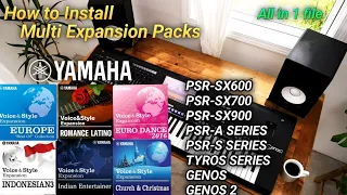 How to Install Multi Expansion Packs/Yamaha Genos,Genos 2,PSR-SX Series,& A Series ,Tyros Series