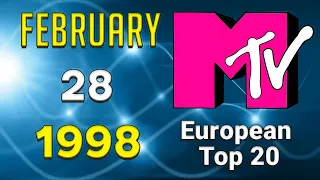 MTV's European Top 20 🎹 1998 February, 28