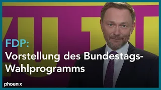 Vorstellung FDP-Wahlprogramm mit Christian Lindner und Volker Wissing am 13.04.21