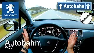 2017 Peugeot 508 2.0 BlueHDI 150 hp - POV Autobahn 213 kmh 60fps