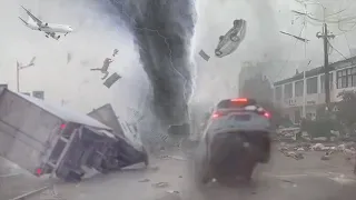 Terrifying Tornado Destroyed half a city in China! Tornado hit Suqian, Jiangsu Province