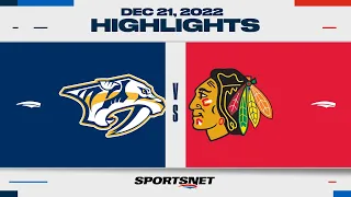 NHL Highlights | Predators vs. Blackhawks - December 21, 2022