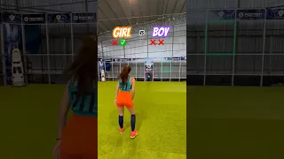 Gender Showdown: One Touch Accuracy Challenge - Girl vs Boy😻 #footbot #girlvsboy #girls #boys