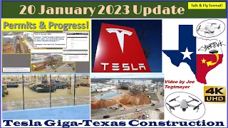 Inside views, Entrance Changes & New Permit! 20 January 2023 Giga Texas Construction Update(07:45AM)