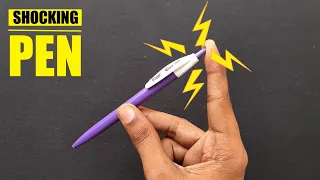 how to make a shocking pen 🖊 , prank toy making , homemade electric current pen