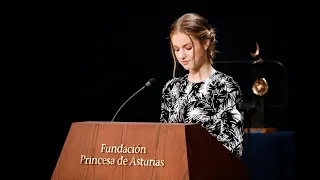 Princess Leonor gave a confident speech at Princess of Asturias Awards