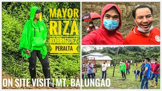 Lady Mayor Riza Rodriguez - Peralta of Balungao, Pangasinan goes for an on site visit in Mt.Balungao