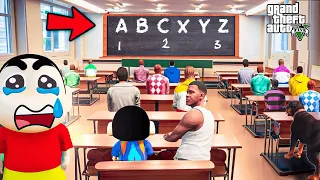 GTA 5 : Franklin First Day In School 🏫 With Shinchan in GTA 5 || Class Punishment😭