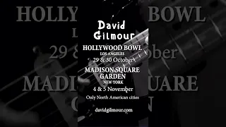 US SHOWS ANNOUNCED: LA, Hollywood Bowl, Oct 29 & 30 NY, Madison Square Garden, Nov 4 & 5