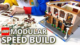 Building the 2022 LEGO Modular (Boutique Hotel 10297) in 4 Minutes