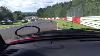 Crash Nurburgring 20-9-15 Nordschleife Original Footage (contains swearing).