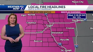 Extreme fire danger Thursday, February 29 afternoon weather forecast