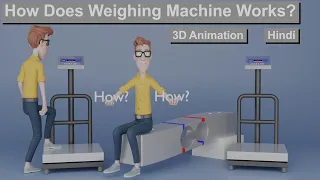 Weighing  Machine | Working | 3D Animation | 3D World | Hindi