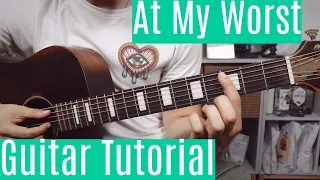 At My Worst - Pink Sweat$ | Guitar Tutorial/Lesson | Easy How To Play (Chords + Solo)