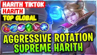 Aggressive Rotation Supreme Harith [ Top Global Harith ] Harith Tiktok - Mobile Legends Build