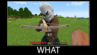 Minecraft wait what meme part 134 realistic minecraft Pillager