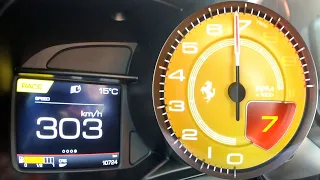 Ferrari F8 Tributo Acceleration 0-300 Exhaust Sound "Car Acceleration TV"