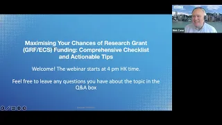 Maximising Your Chances of Research Grant (GRF/ECS) Funding: Checklist and Actionable Tips