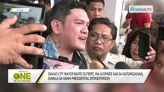 One Mindanao: Davao City Mayor Baste Duterte, ma-suspinde sab sa katungdanan