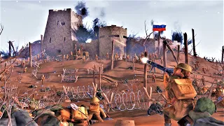 1000 Russian Soldiers Defend Fort Against German Army - Rising Front Battle Simulator