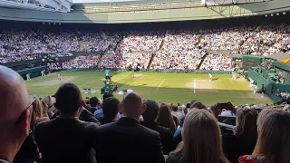 Wimbledon Final 2019 - Roger Federer misses the first match point vs. Novak Djokovic