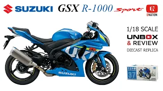 Suzuki GSX R1000 1:18 scale Die-cast Sports bike Unbox & Review by Dnation