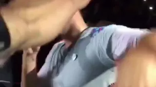 CHRIS MARTIN FROM COLDPLAY HUGS FAN FROM MONTREAL WHILE WALKING BACK TO STAGE & FAN IS FREAKING OUT