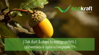 ECOKRAFT - Oak dust and chips to energy pellets