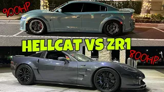 Called Out The Fastest Car At The Meet! C6 ZR1 FBO 800HP Vs HELLCAT REDEYE