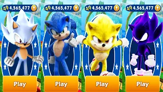 Sonic Dash - Movie Sonic vs Super Movie Sonic vs Hyper Sonic vs Dark Sonic - All Characters Unlocked