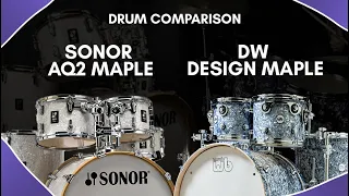 DW Design Maple vs Sonor AQ2 Maple - Drum Comparison (SOUND DEMO)